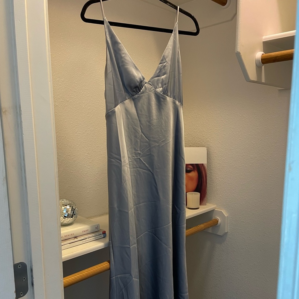 Billy J Ziah Maxi Dress in Steel Blue